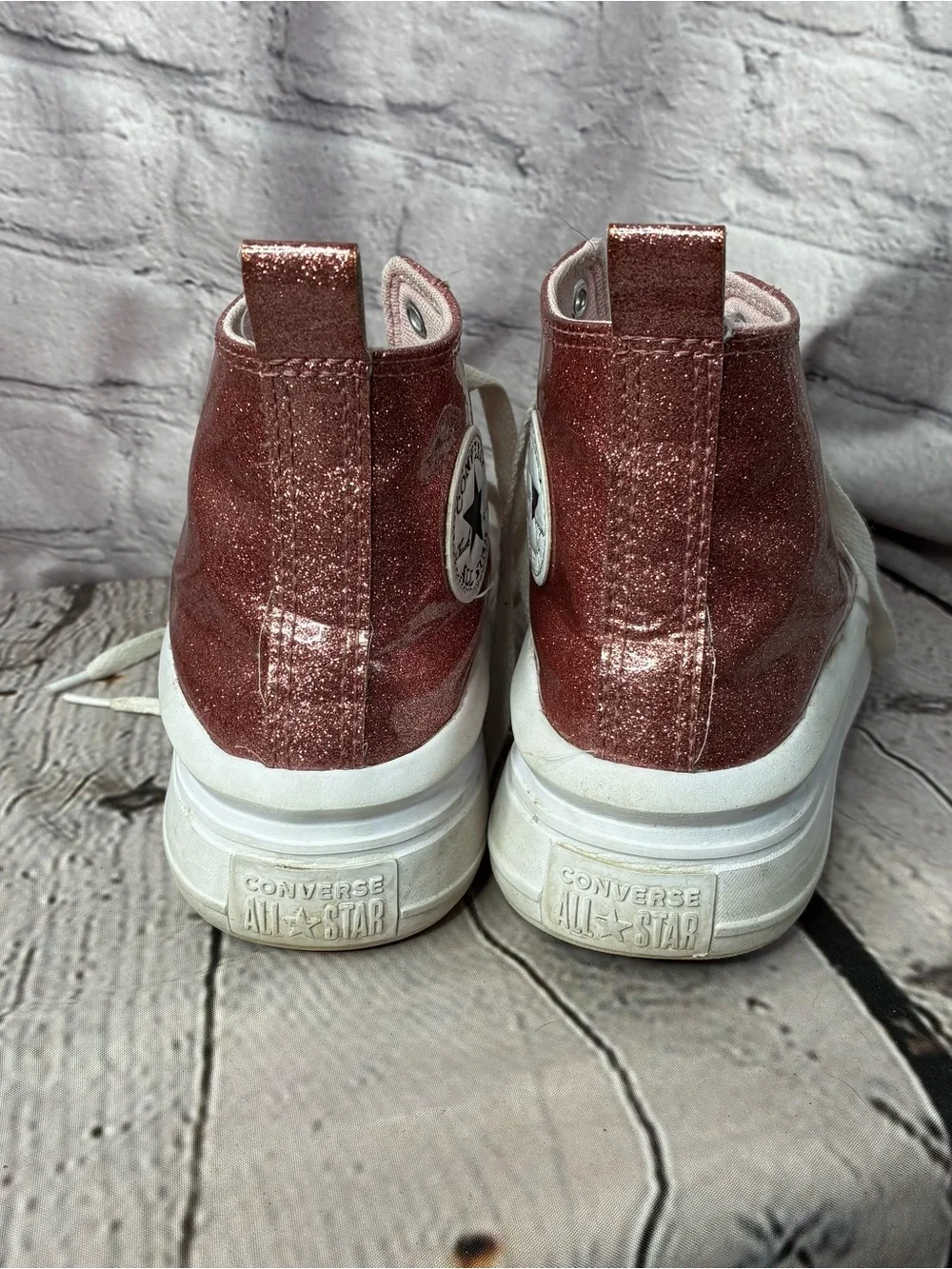 Converse Chuck Taylor All Star Move Platform Glitter Pink High Top Sneakers Sz 3